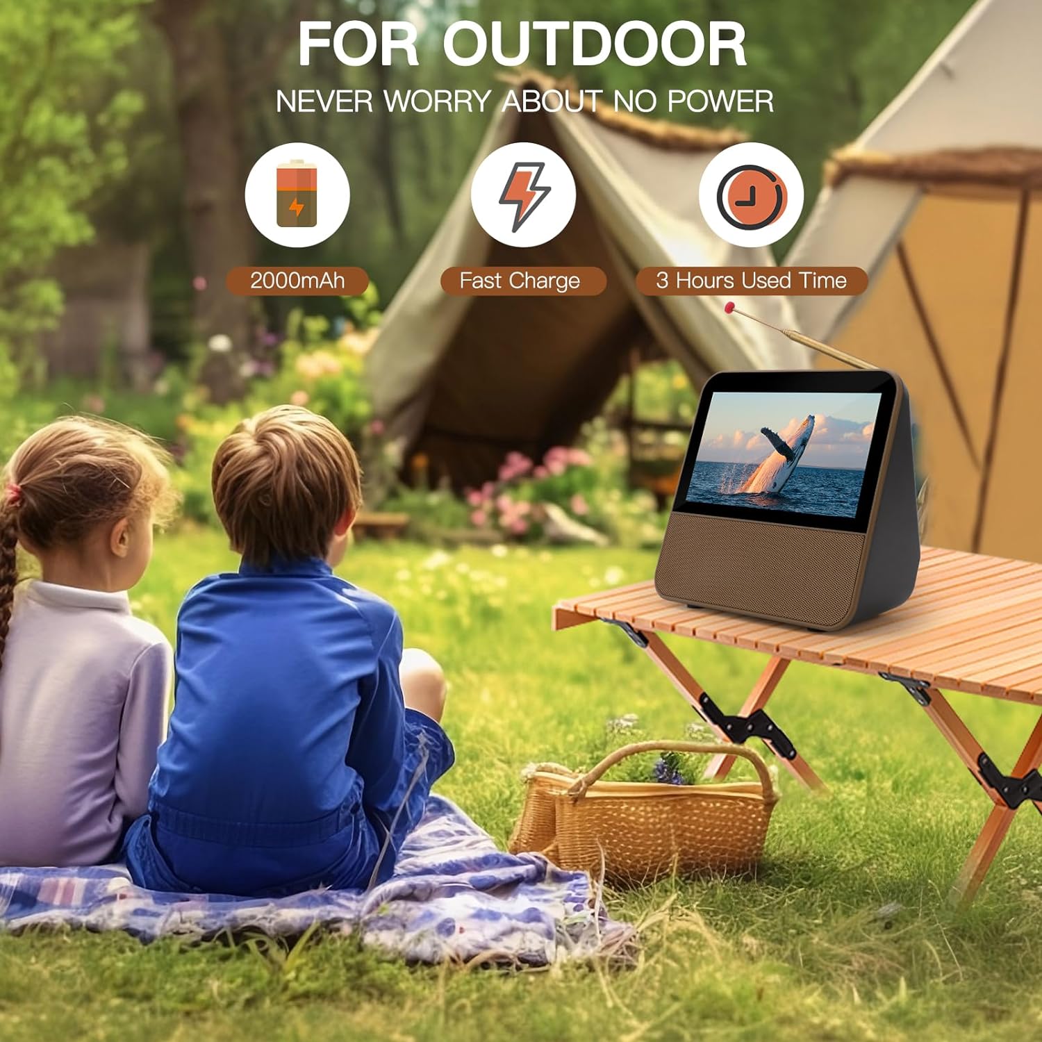HassoKon Portable TV, 1080P HD 7 Inch, Digital DVB-T2 Receiver, DAB+, FM Radio, USB Multimedia Playback & 2600mAh Rechargeable Battery, Suitable for European Countries Caravan Camping Bedroom image 4 HassoKon Portable TV, 1080P HD 7 Inch, Digital DVB-T2 Receiver, DAB+, FM Radio, USB Multimedia Playback & 2600mAh Rechargeable Battery, Suitable for European Countries Caravan Camping Bedroom image 4